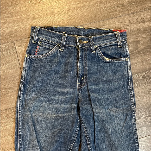 SOLD - LEVI'S VINTAGE CLOTHING - 1966 606 JEANS - 27 - Medium wash, red stitch - Picture 4 of 16